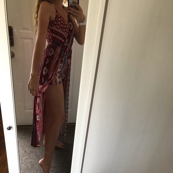 As U Wish Pants - AS U WISH: GEOMETRIC PATTERN FLOWING ROMPER